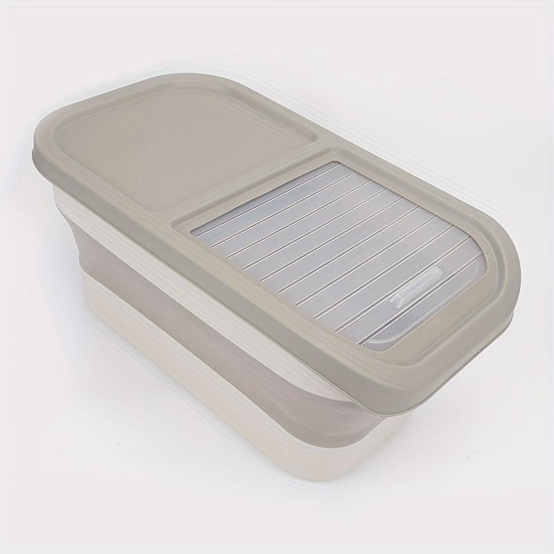 Large Foldable Pet Food Storage Bucket, Moisture Proof Container