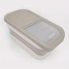 Large Foldable Pet Food Storage Bucket, Moisture Proof Container
