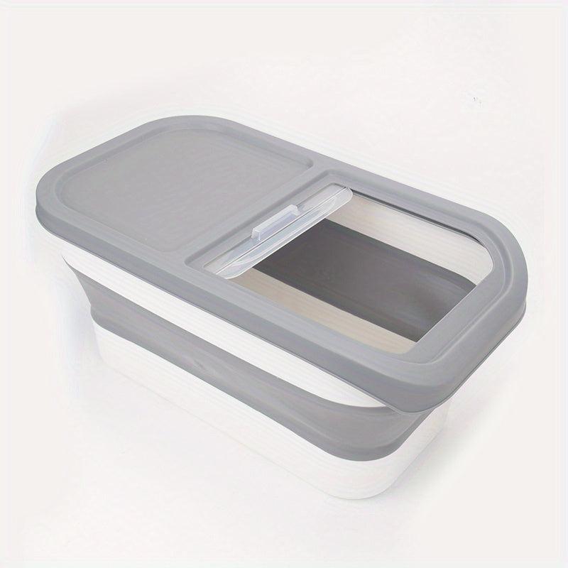 Large Foldable Pet Food Storage Bucket, Moisture Proof Container