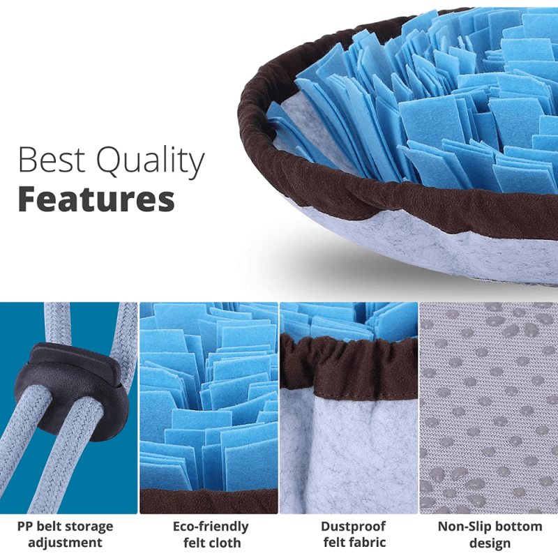 Dog Snuffle Mat Washable Interactive Slow Feeder Bowl