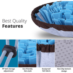 Dog Snuffle Mat Washable Interactive Slow Feeder Bowl