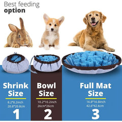 Dog Snuffle Mat Washable Interactive Slow Feeder Bowl