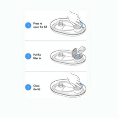 4 Foam Filters Replacement for 67oz Cat Water Fountain
