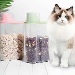 Airtight Pet Food Storage Containers with Lids 2 5L for Dry Food