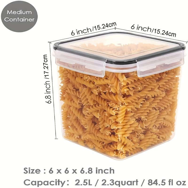 Airtight Pet Food Storage Containers 4-Pack 2.5L BPA Plastic w/ Labels & Marker
