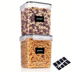 Airtight Pet Food Storage Containers 4-Pack 2.5L BPA Plastic w/ Labels & Marker