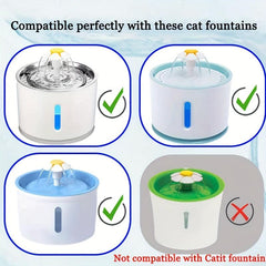 Round Cat Water Fountain Filters For Automatic Pet Water Fountain