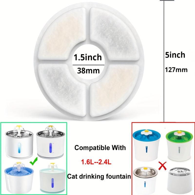 Round Cat Water Fountain Filters For Automatic Pet Water Fountain