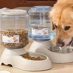 Automatic Dog Food Water Dispenser Gravity Dog Water And Food Feeder