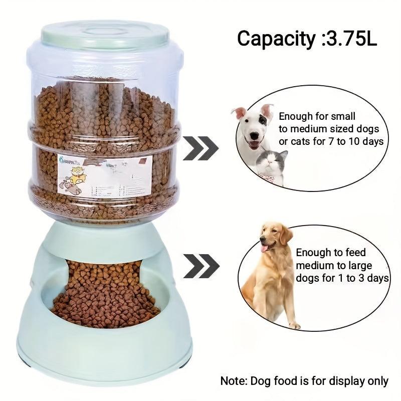 Automatic Dog Food Water Dispenser Gravity Dog Water And Food Feeder