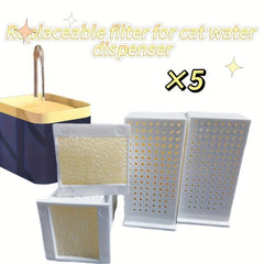 5pcs Replacement Filters for Refreshing Your Cat's Water