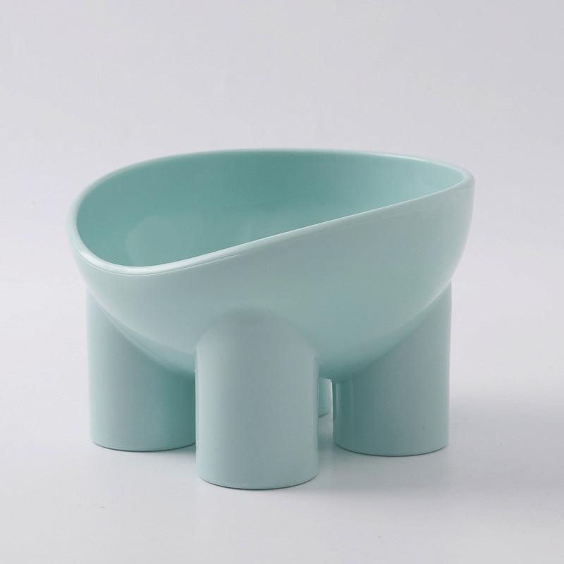 Elevated Cat Food and Water Bowls with Plastic Neck Protector