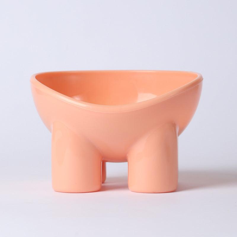 Elevated Cat Food and Water Bowls with Plastic Neck Protector