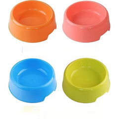 4pcs Random Dog Bowls Plastic Dog Food Water Feeding Basin Pet Supplies