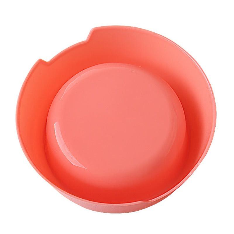 4pcs Random Dog Bowls Plastic Dog Food Water Feeding Basin Pet Supplies