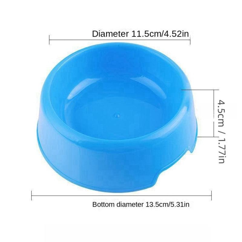4pcs Random Dog Bowls Plastic Dog Food Water Feeding Basin Pet Supplies