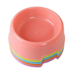 4pcs Random Dog Bowls Plastic Dog Food Water Feeding Basin Pet Supplies