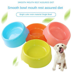 4pcs Random Dog Bowls Plastic Dog Food Water Feeding Basin Pet Supplies