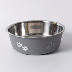 Stainless Steel Double Layer Pet Feeding Bowl - Non Slip