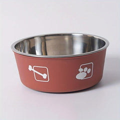 Stainless Steel Double Layer Pet Feeding Bowl - Non Slip