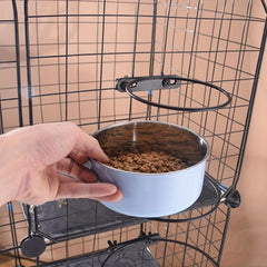 Stainless Steel Pet Hanging Water Dispenser Non Slip Cat Dog Water Feeder