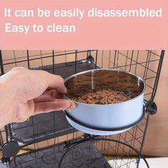 Stainless Steel Pet Hanging Water Dispenser Non Slip Cat Dog Water Feeder