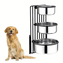 Stainless Steel Pet Hanging Water Dispenser Non Slip Cat Dog Water Feeder