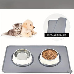 Silicone Dog Food Mat Non-stick Waterproof Anti-skip Pet Feeding Mat
