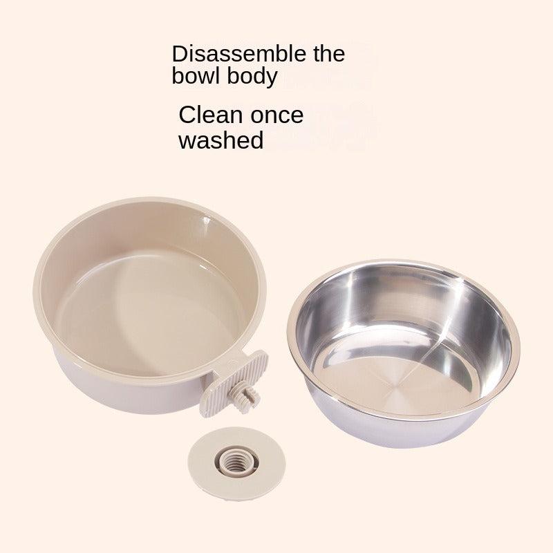 Hanging Dog Bowl Stainless Steel Food Water Bowl Pet Feeder