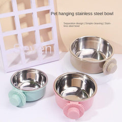 Hanging Dog Bowl Stainless Steel Food Water Bowl Pet Feeder