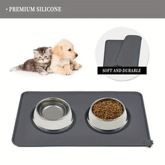Non Slip Silicone Pet Food Mat Waterproof Easy to Clean Dogs Cats
