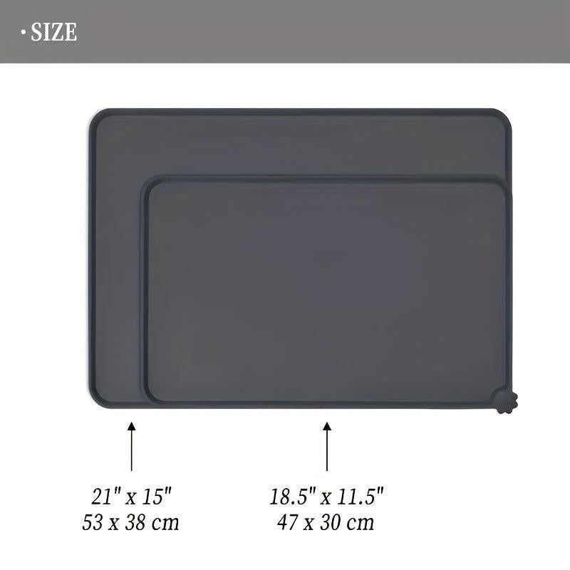 Non Slip Silicone Pet Food Mat Waterproof Easy to Clean Dogs Cats