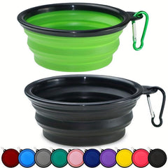 2pcs Portable TPE Pet Folding Bowls for Food and Water