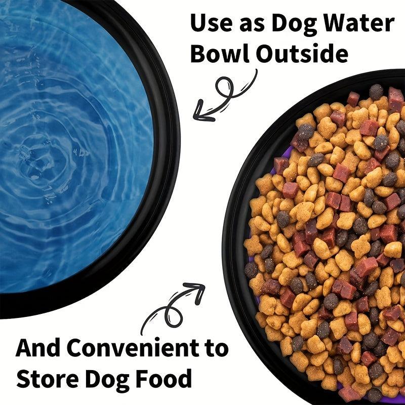 2pcs Portable TPE Pet Folding Bowls for Food and Water