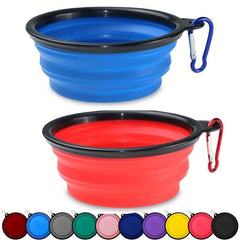 2pcs Portable TPE Pet Folding Bowls for Food and Water