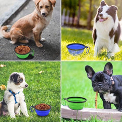 2pcs Portable TPE Pet Folding Bowls for Food and Water