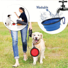 2pcs Portable TPE Pet Folding Bowls for Food and Water