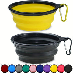 2pcs Portable TPE Pet Folding Bowls for Food and Water