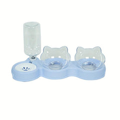 Elevated Cat Bowls With Water Dispenser Automatic Feeder Neck Protection