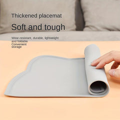 Waterproof Pet Feeding Mat for Dogs & Cats - Thin Silicone Cat Bowl Mat