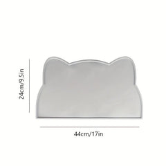 Waterproof Pet Feeding Mat for Dogs & Cats - Thin Silicone Cat Bowl Mat