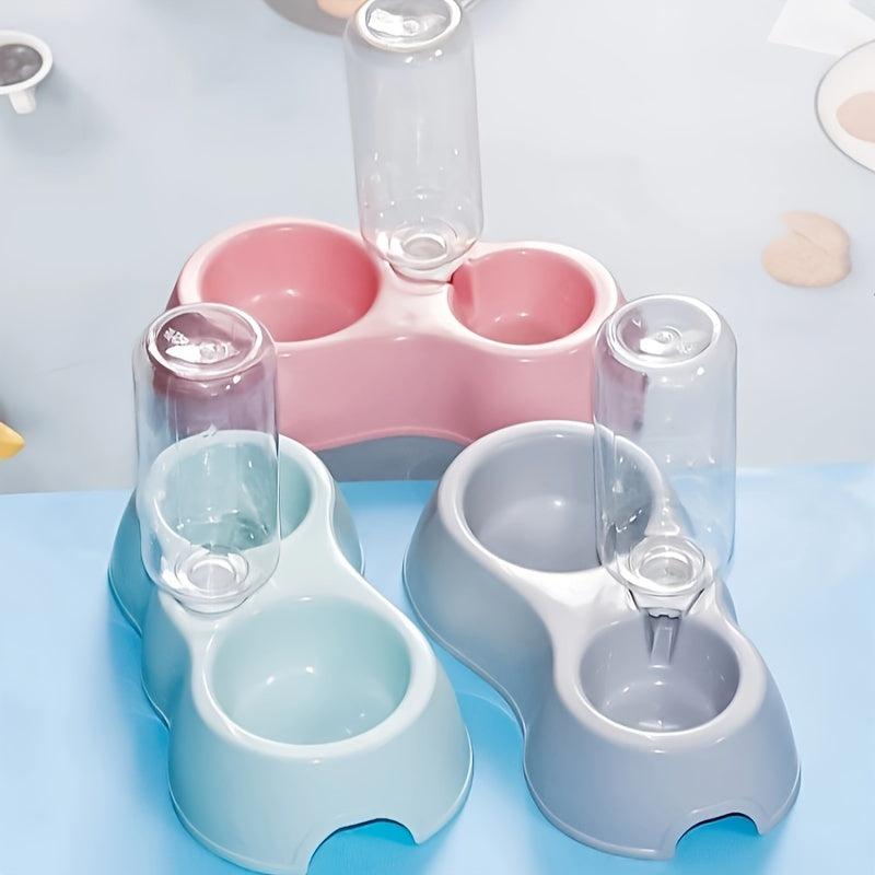 Double Bowls Plastic Automatic Water Dispenser for Indoor Dogs