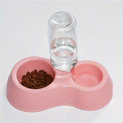 Double Bowls Plastic Automatic Water Dispenser for Indoor Dogs