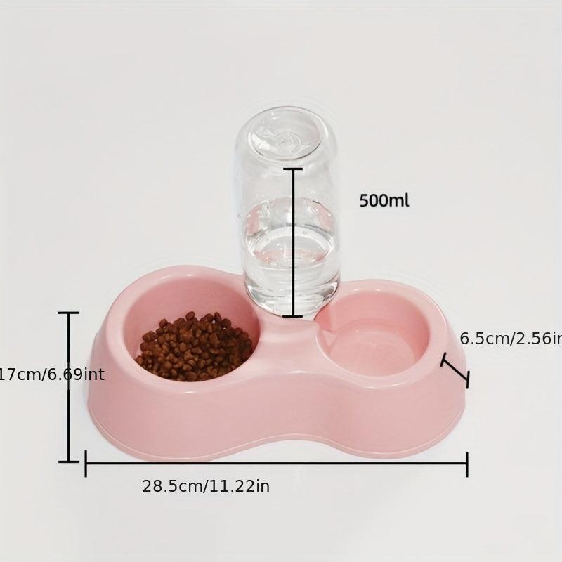 Double Bowls Plastic Automatic Water Dispenser for Indoor Dogs