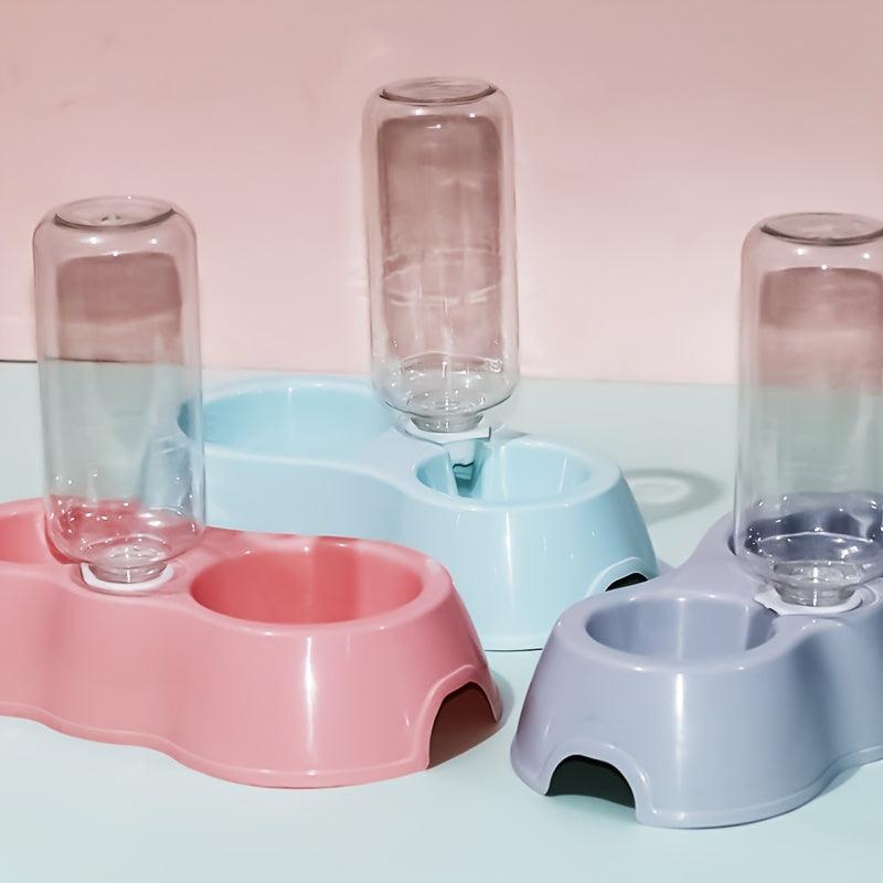 Double Bowls Plastic Automatic Water Dispenser for Indoor Dogs