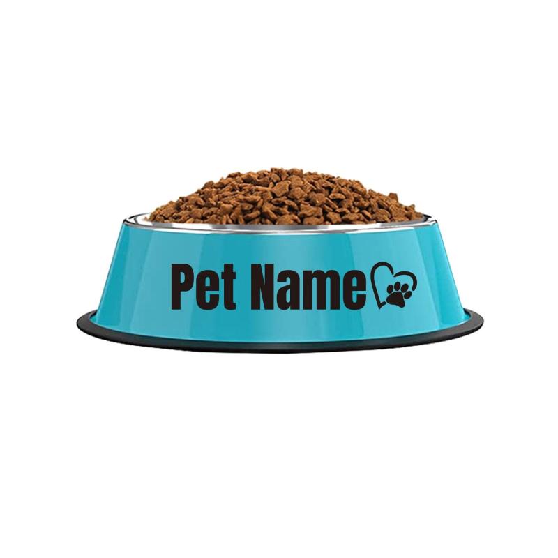 Custom Name Non Slip Stainless Steel Pet Bowl