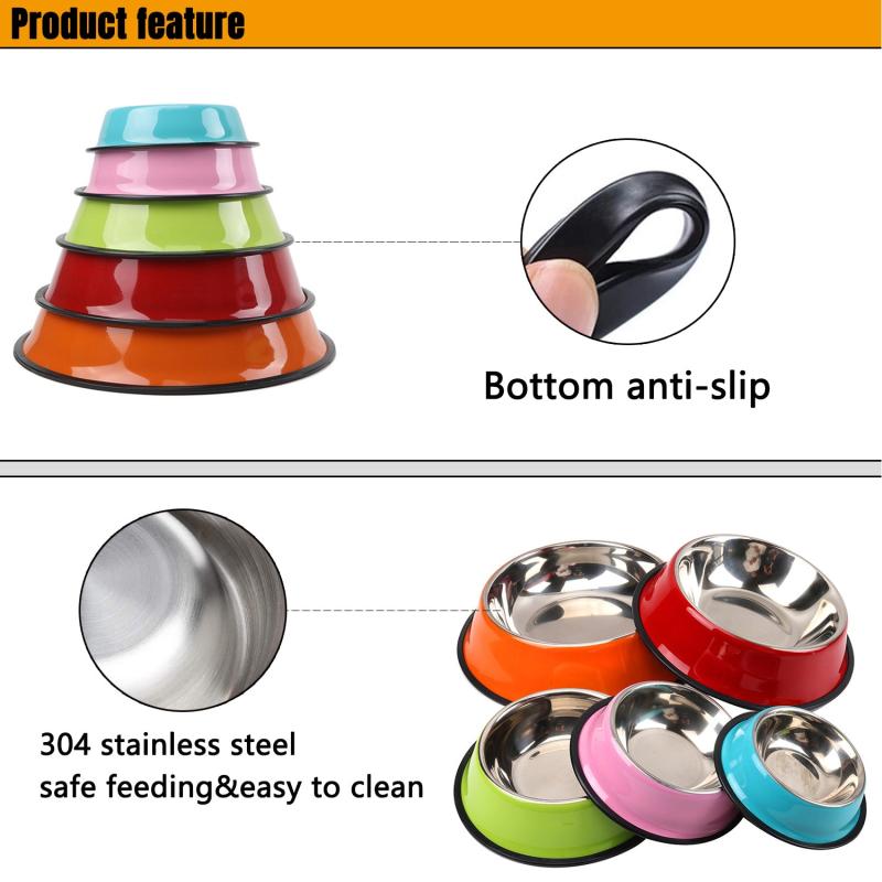 Custom Name Non Slip Stainless Steel Pet Bowl