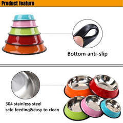 Custom Name Non Slip Stainless Steel Pet Bowl