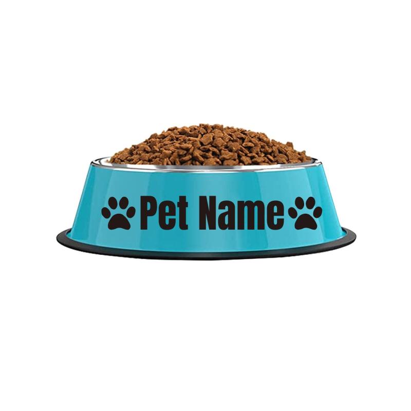 Custom Name Non Slip Stainless Steel Pet Bowl