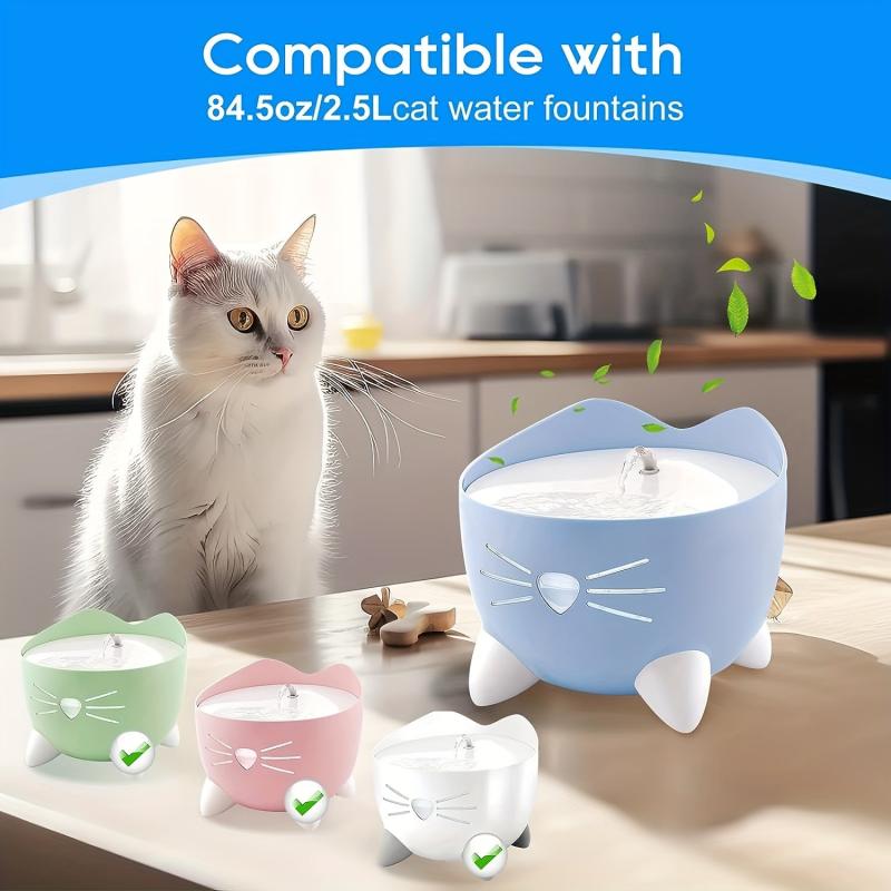 8 Pack Triple Filter Cat Water Fountain Replacement Filters